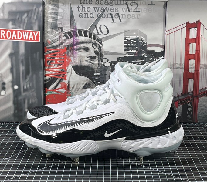 Nike Alpha Huarache Elite 4 Mid Baseball Cleats White Mens Size 14 US FD2744-101