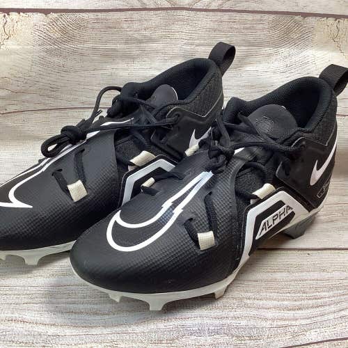 Nike Alpha Menace Pro 3 Mid Men's Size 10 Black Football Cleats CT6649-001