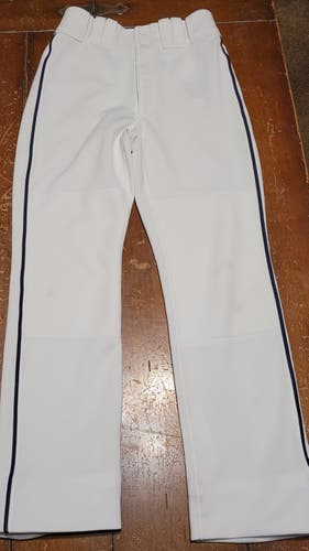 Mizuno White Used Men's Adult Small Game Pants Black Piping
