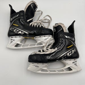 Lightly Used Senior Custom Yellow CCM Regular Width Pro Stock 10 RibCor 100k Pro Hockey Skates