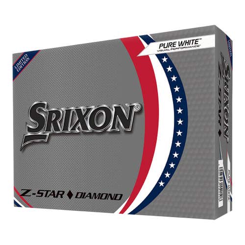Srixon Z-Star Diamond Limited Edition USA Golf Balls (White, 12pk) 1 Dozen NEW