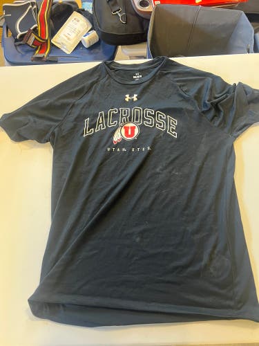 University of Utah Lacrosse Team Issued Black Shirt (medium)