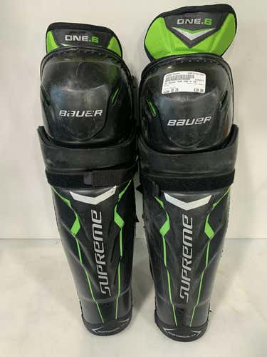 Used Bauer Sup One.6 16" Hockey Shin Guards