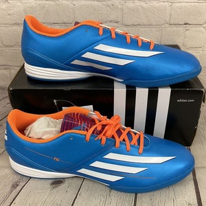 Adidas D67144 F10 IN Men's Indoor Soccer Shoes Solar Blue White Orange US 12