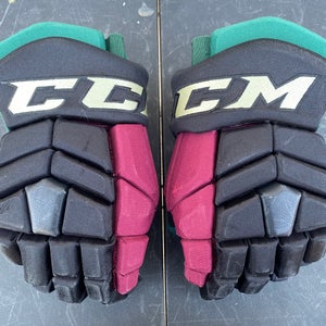 CCM HGTK Tacks Pro Stock Hockey Gloves 14" Black COYOTES 5810