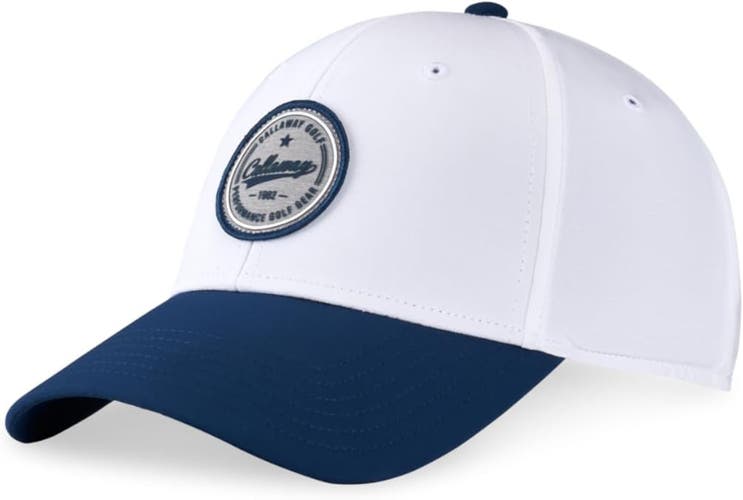 NEW 2024 Callaway Golf Opening Shot White/Navy Adjustable Snapback Golf Hat/Cap