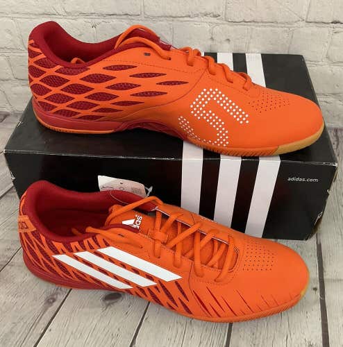 Adidas freefootball SpeedTrick Men's Indoor Soccer Shoes Orange White Scarlet 12