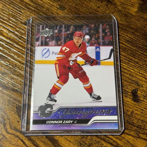 Connor Zary Calgary Flames 2023-24 Upper Deck Young Guns Rookie Card #496