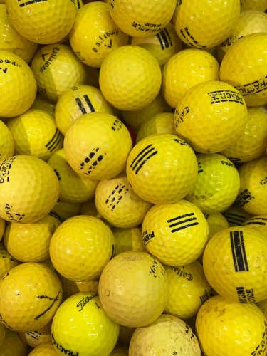 50 Yellow Range Balls... Assorted Batch of AA Value Practice Golf Balls....