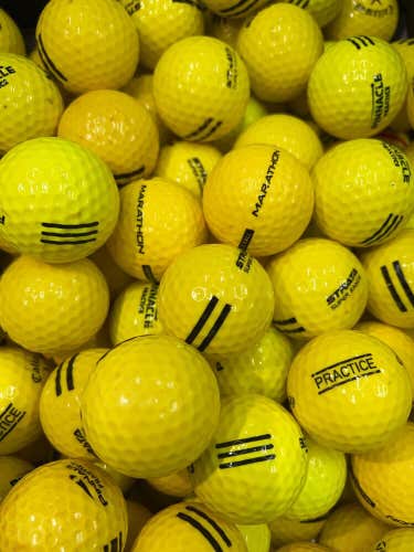 50 Yellow Range Balls.. Assorted Batch of AAA-AAAA Practice Golf Balls....