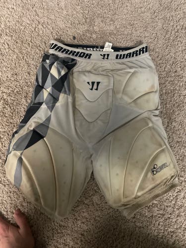 White Used Men's Warrior Compression Shorts With Padding