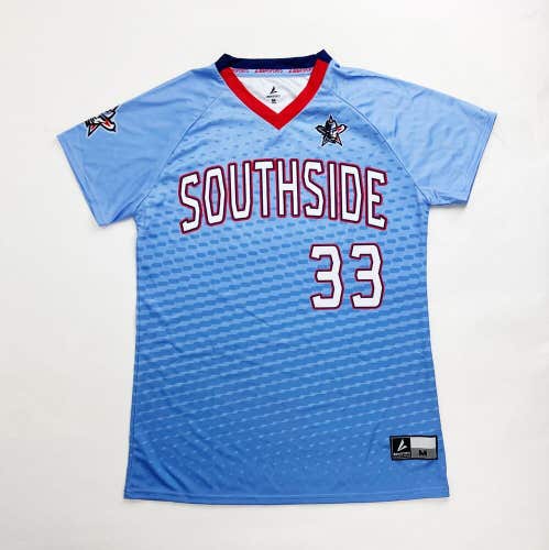 Sports Southside Mavericks Short Sleeve Jersey Youth Large Blue Red Shirt