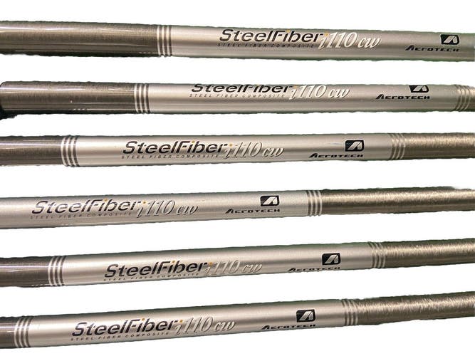 Aerotech Steelfiber I110 Cw Stiff Shaft Set 6-Pc 34.25"-36.5" 0.355 5-PW W/Grips