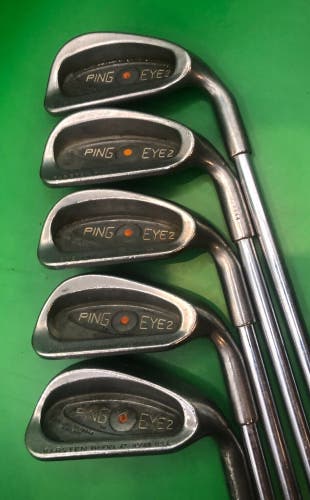 Ping Eye 2 Irons 4,6,7,8,9 Orange Dot ZZ-Lite Regular Steel (missing 5 iron & PW