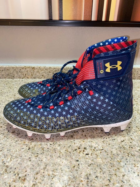 Men's UA Highlight MC Football Cleats Stars and Stripes Sz10