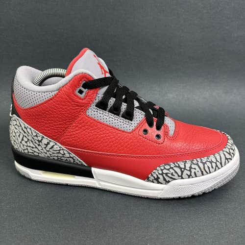 Air Jordan 3 Retro Youth Unite CQ0488-600 Fire Red Black Cement Boys Shoes Sz 7Y