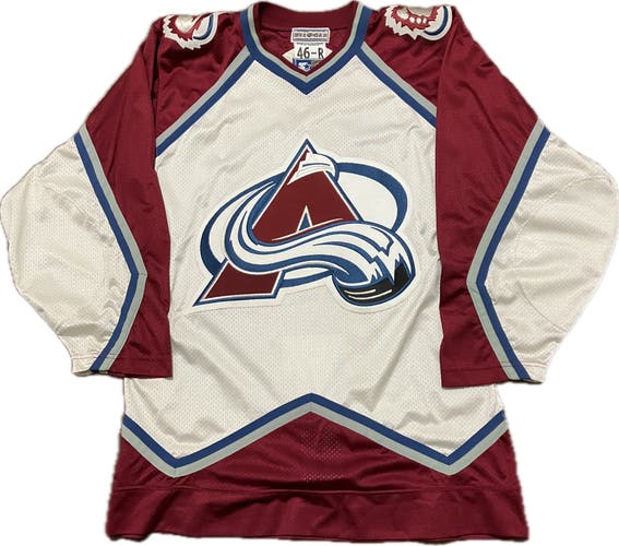 Colorado Avalanche STARTER Authentic Blank NHL Hockey Jersey Size 46-R