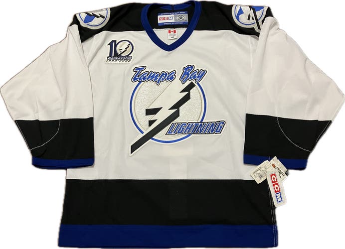 NWT Tampa Bay Lightning CCM Authentic Blank NHL Hockey Jersey Size 48