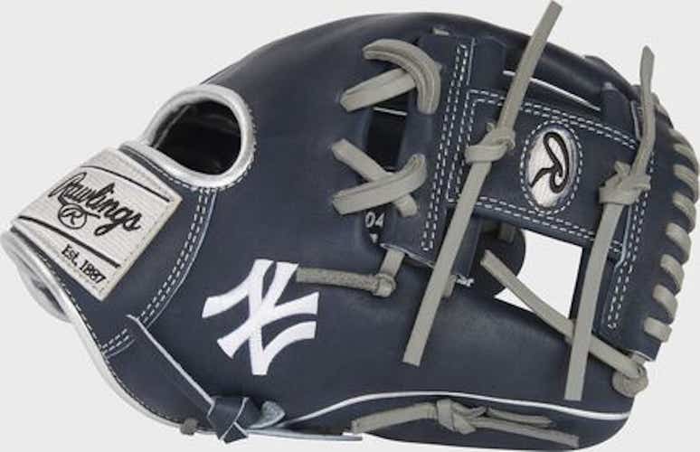 New Rawlings Heart Of The Hide New York Yankees Pro204-2nyy Fielders Glove Right Hand Throw 11.5"