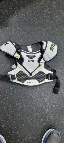 Used Stx Cell V Nocsae Approved Sm Lacrosse Shoulder Pads
