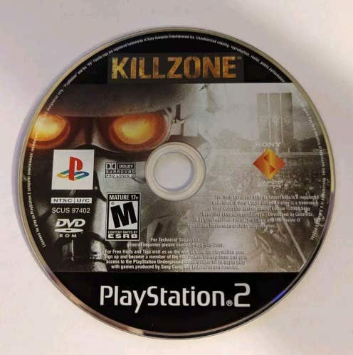 Killzone Sony Playstation 2 PS2 DISC ONLY - M - Video Game - 2004