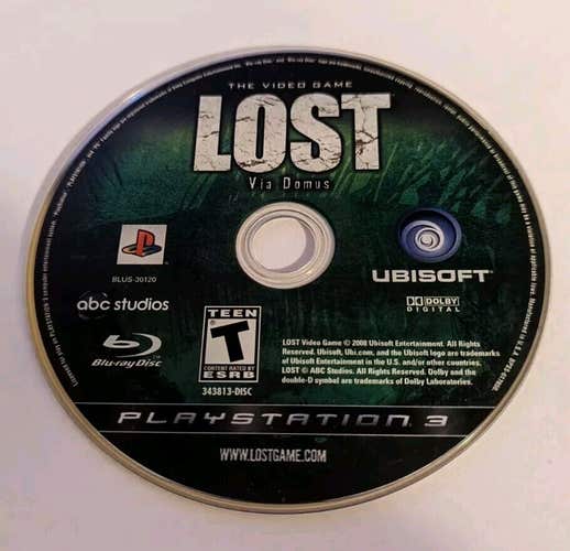 Lost Via Domus The Video Game Playstation 3 Disc Only PS3 - ABC - Ubisoft
