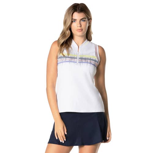 Lucky In Love Between The Lines Womens Golf Polo