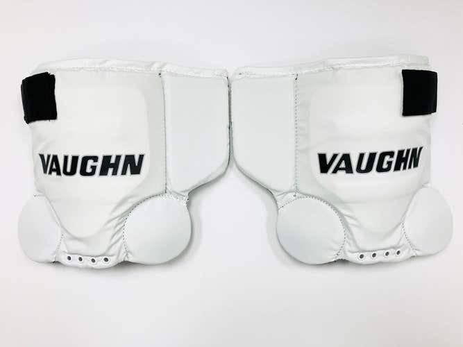 New Vaughn 7701 ice hockey goalie goal senior sr thigh guard boards pads white