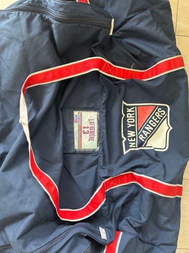 Alexis Lafreniere 13 RARE New York Rangers Player Equipment Bag  Team Issue