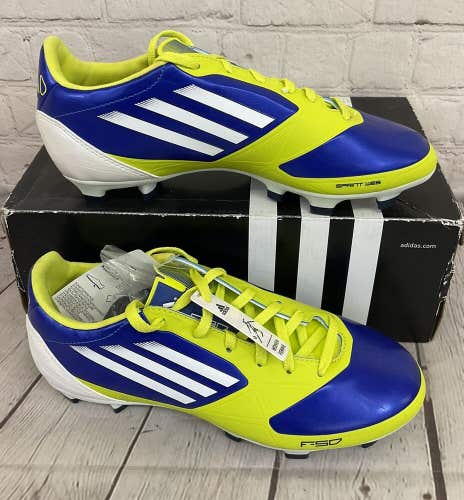 Adidas V21363 F30 TRX FG Women's Soccer Cleats Blue White Yellow US Size 5.5