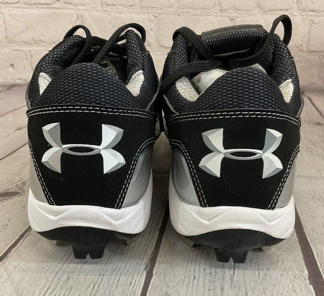 Under Armour Natural II Low Men's Metal Baseball Cleats Black White US Size 9