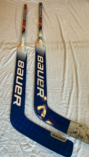 Set of Bauer Supreme 2S ProStock Goalie Sticks (NY Islanders)
