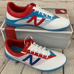 New Balance MSFUDTWA Furon II DIS TF Men's Soccer Cleats White Red Blue US 12