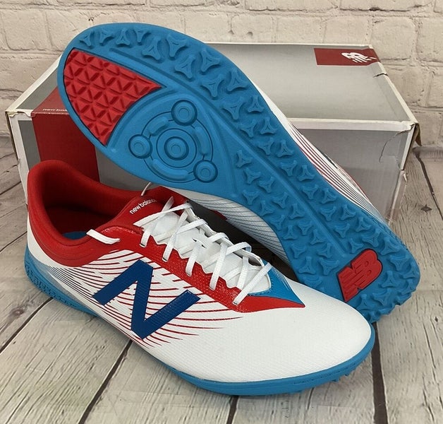 New Balance MSFUDTWA Furon II DIS TF Men's Soccer Cleats White Red Blue US 12