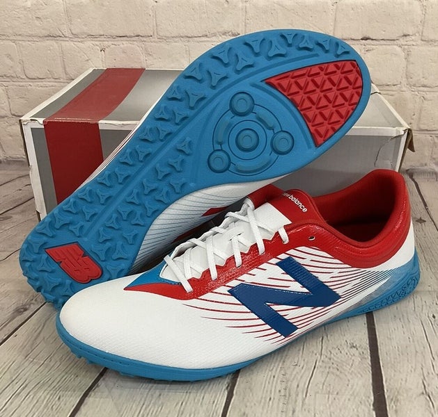 New Balance MSFUDTWA Furon II DIS TF Men's Soccer Cleats White Red Blue US 12