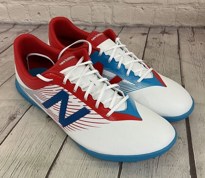 New Balance MSFUDTWA Furon II DIS TF Men's Soccer Cleats White Red Blue US 12