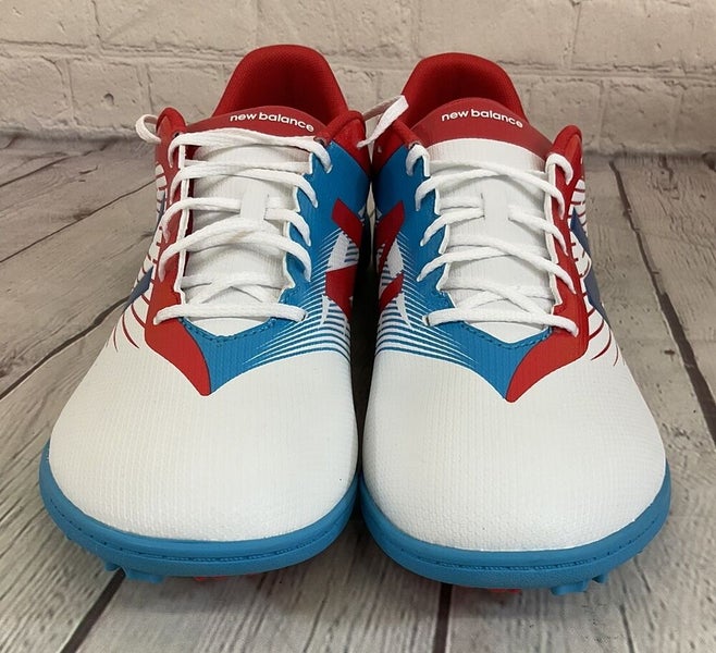 New Balance MSFUDTWA Furon II DIS TF Men's Soccer Cleats White Red Blue US 12