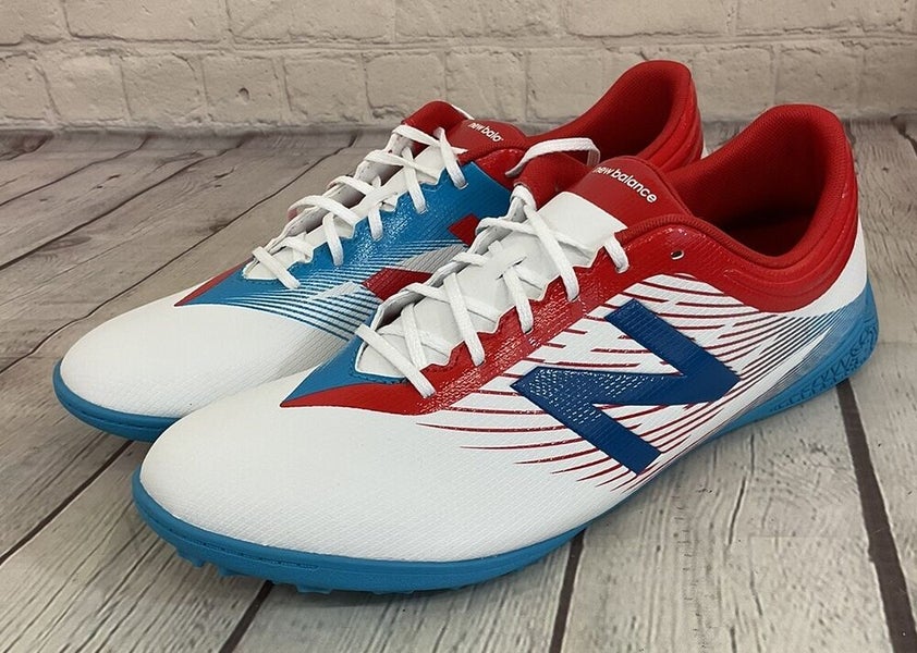 New Balance MSFUDTWA Furon II DIS TF Men's Soccer Cleats White Red Blue US 12