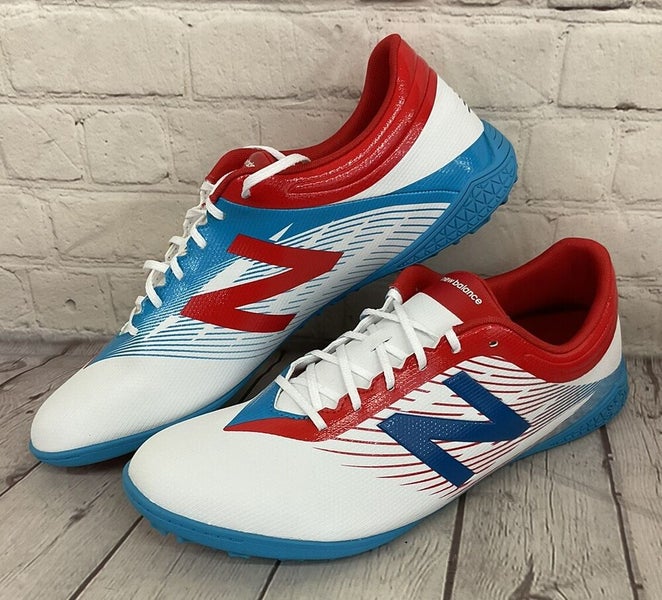 New Balance MSFUDTWA Furon II DIS TF Men's Soccer Cleats White Red Blue US 12