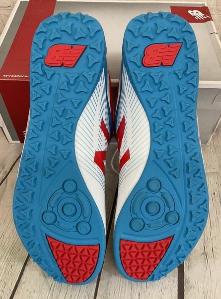New Balance MSFUDTWA Furon II DIS TF Men's Soccer Cleats White Red Blue US 12