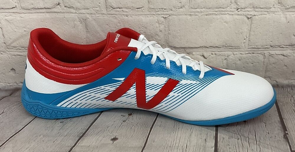 New Balance MSFUDTWA Furon II DIS TF Men's Soccer Cleats White Red Blue US 12