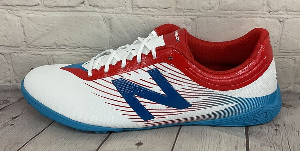 New Balance MSFUDTWA Furon II DIS TF Men's Soccer Cleats White Red Blue US 12