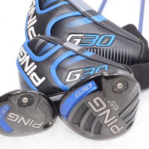 LEFT HANDED Ping G30 10.5* Driver and #3 Fairway Wood Set Regular Flex #173787