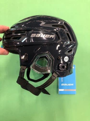 New Bauer Re-Akt 150 Navy Hockey Helmet with Box (Size: Large)