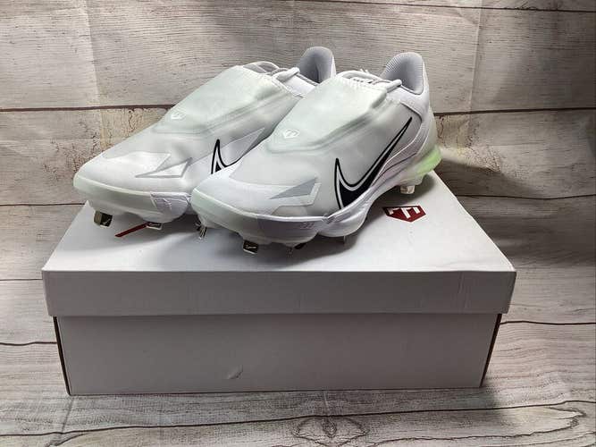 Nike Force Zoom Trout 8 Pro Metal Baseball Cleats Mens White Gray CZ5915 100 12