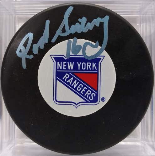 ROD SEILING Autographed New York Rangers NHL Hockey Puck Signed