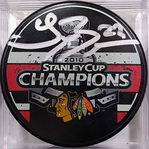 TROY BROUWER Autographed 2010 Chicago Blackhawks Stanley Cup Champs Hockey Puck
