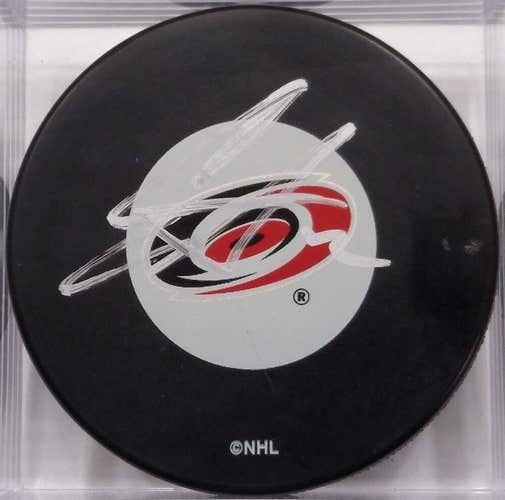 ERIC STAAL Autographed Carolina Hurricanes NHL Hockey Puck Signed