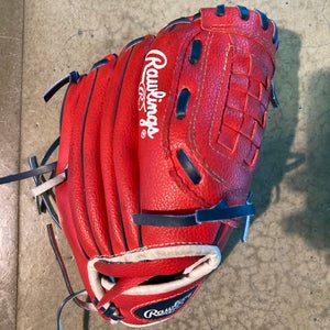 Red Used Rawlings Player series Right Hand Throw Baseball Glove 8"