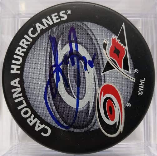 KEITH PRIMEAU Autographed Carolina Hurricanes NHL Hockey Puck Signed